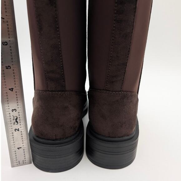 Reaction Kenneth Cole Anabelle Boots Round Toe Chocolate Size US6.5 EU37 - Picture 4 of 13